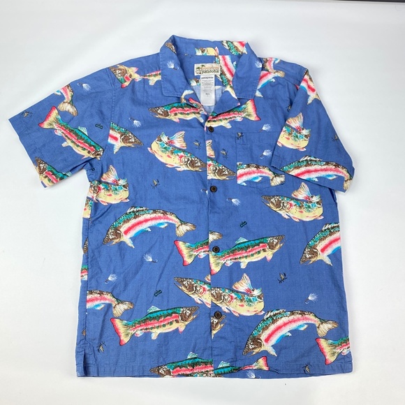VTG Patagonia Pataloha Hawaiian Aloha Short Sleeve Button Up Cotton Shirt Mens - Picture 4 of 7